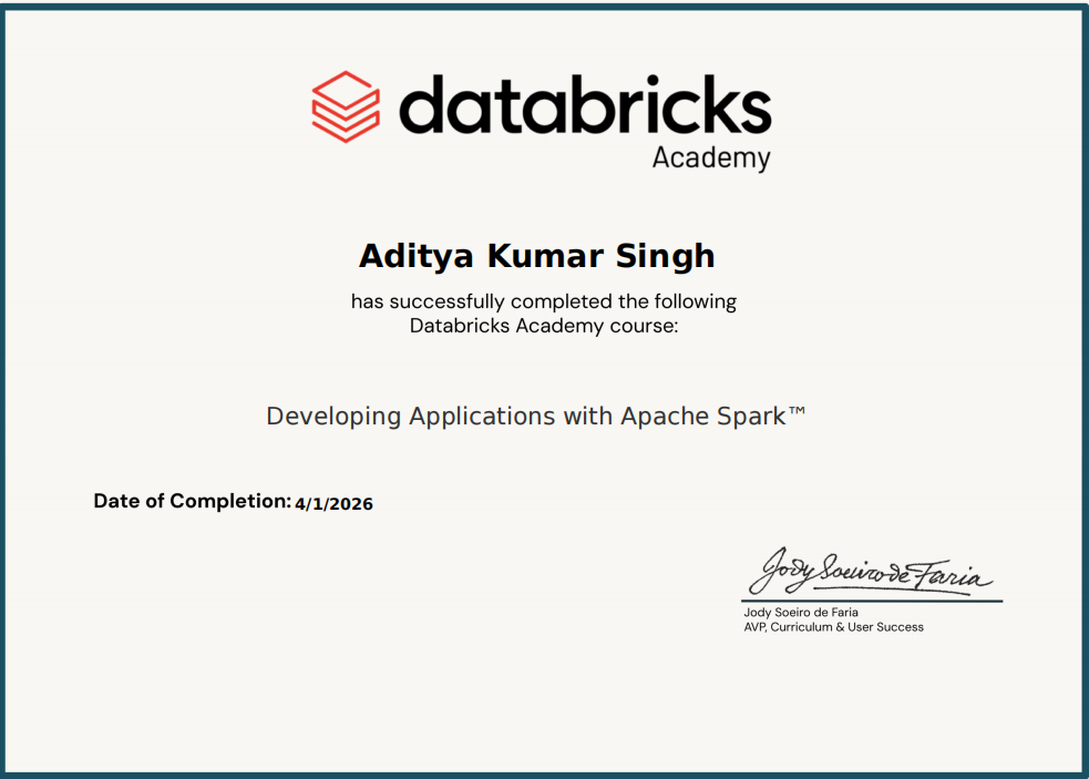 Developing Applications with Apache Spark™ Certificate